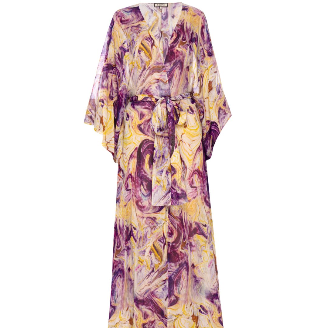 Kareno Amadea Silk Kaftan Sunset