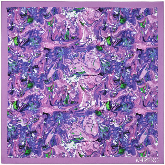 Kareno Silk Scarf Lavender Oasis